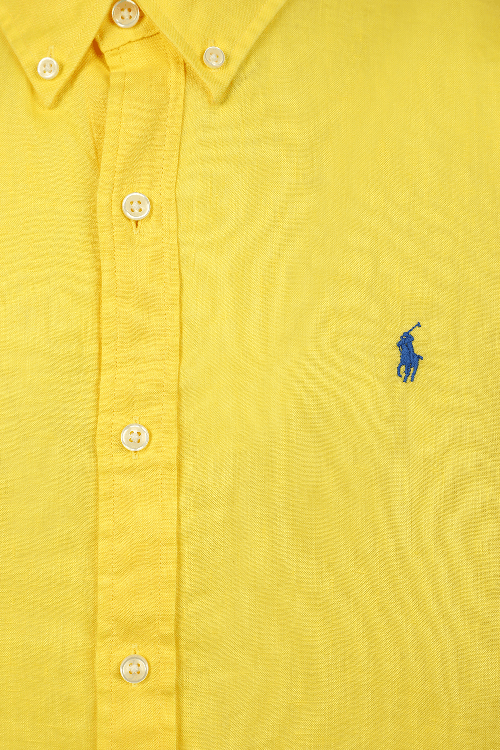 חולצת פשתן מכופתרת עם לוגו POLO RALPH LAUREN