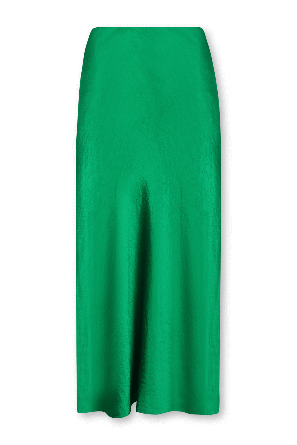 תמונה קידמית של חצאית סליפ מידי מסאטן עם שסע