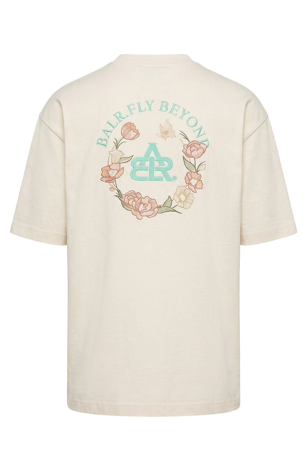 תמונה אחורית של חולצת טי אוברסייז