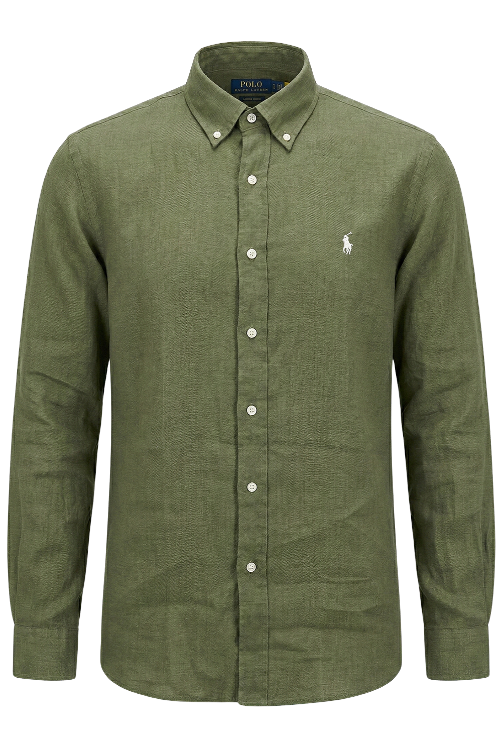 תמונה קידמית של חולצת כפתורים מפשתן