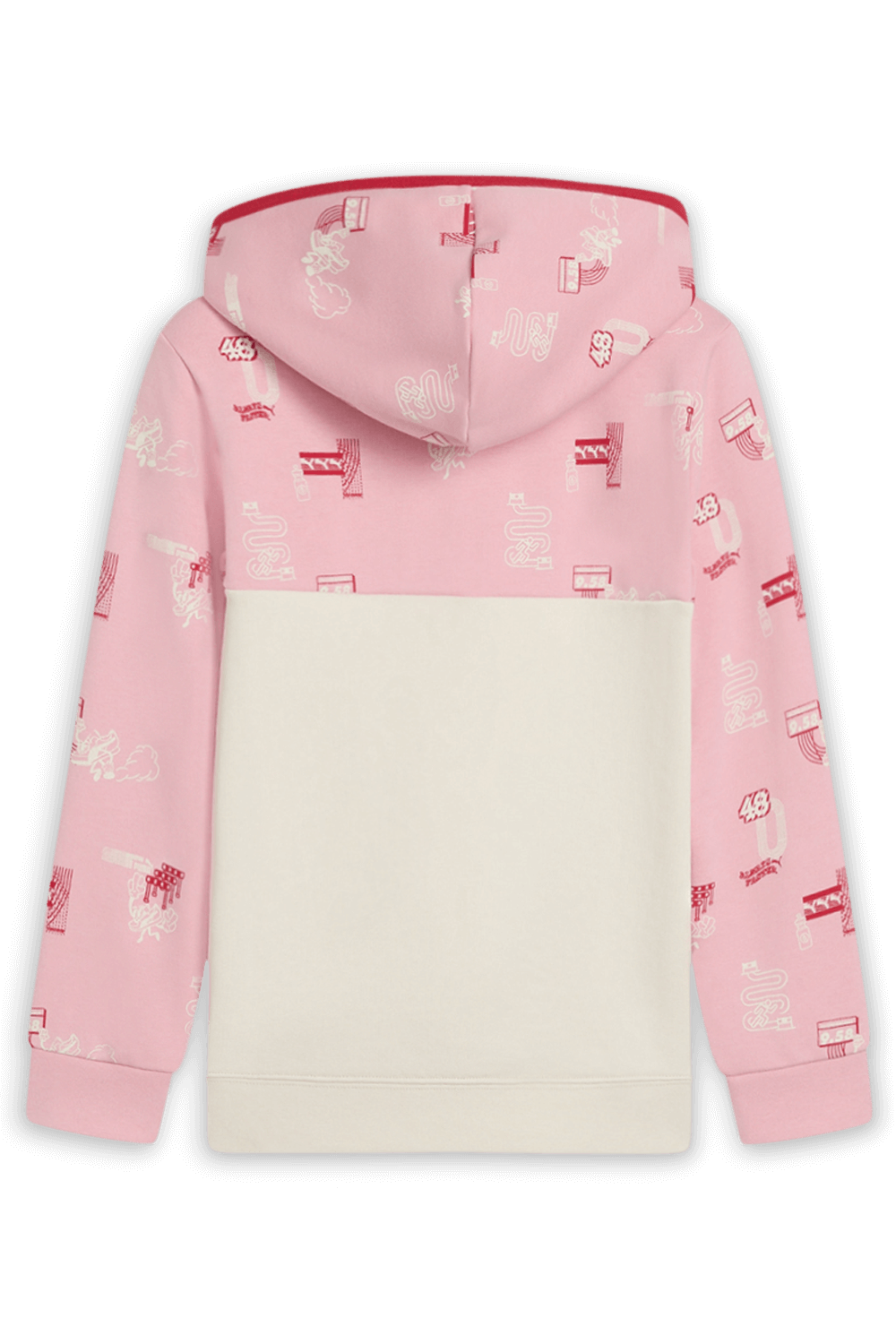 תמונה אחורית של סווטשירט קפוצ'ון