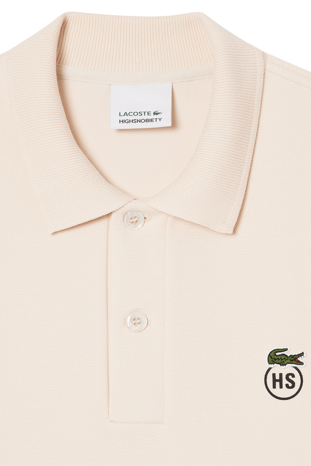 תמונה אחורית של לקוסט X הייסנובייטי חולצת פולו קצרה