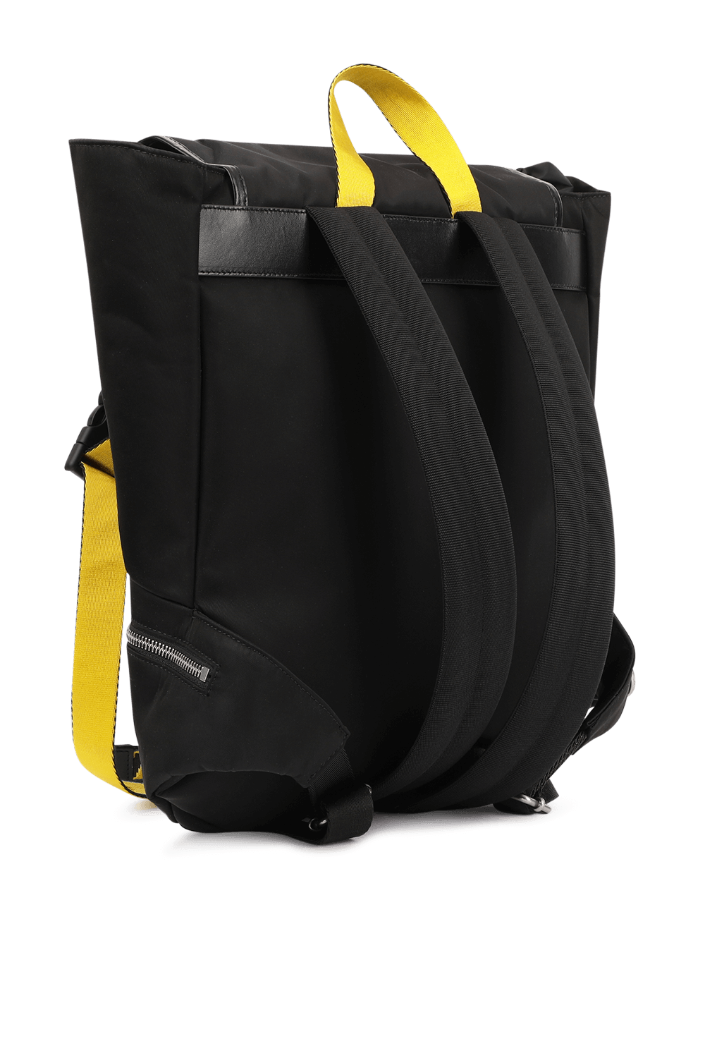 תמונה אחורית של Industrial Logo Nylon Backpack in Black