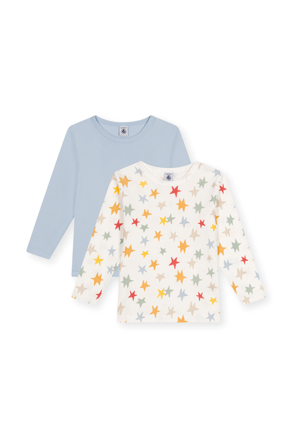 תמונה קידמית של שתי חולצות טי ארוכות - גילאי 6-8 שנים