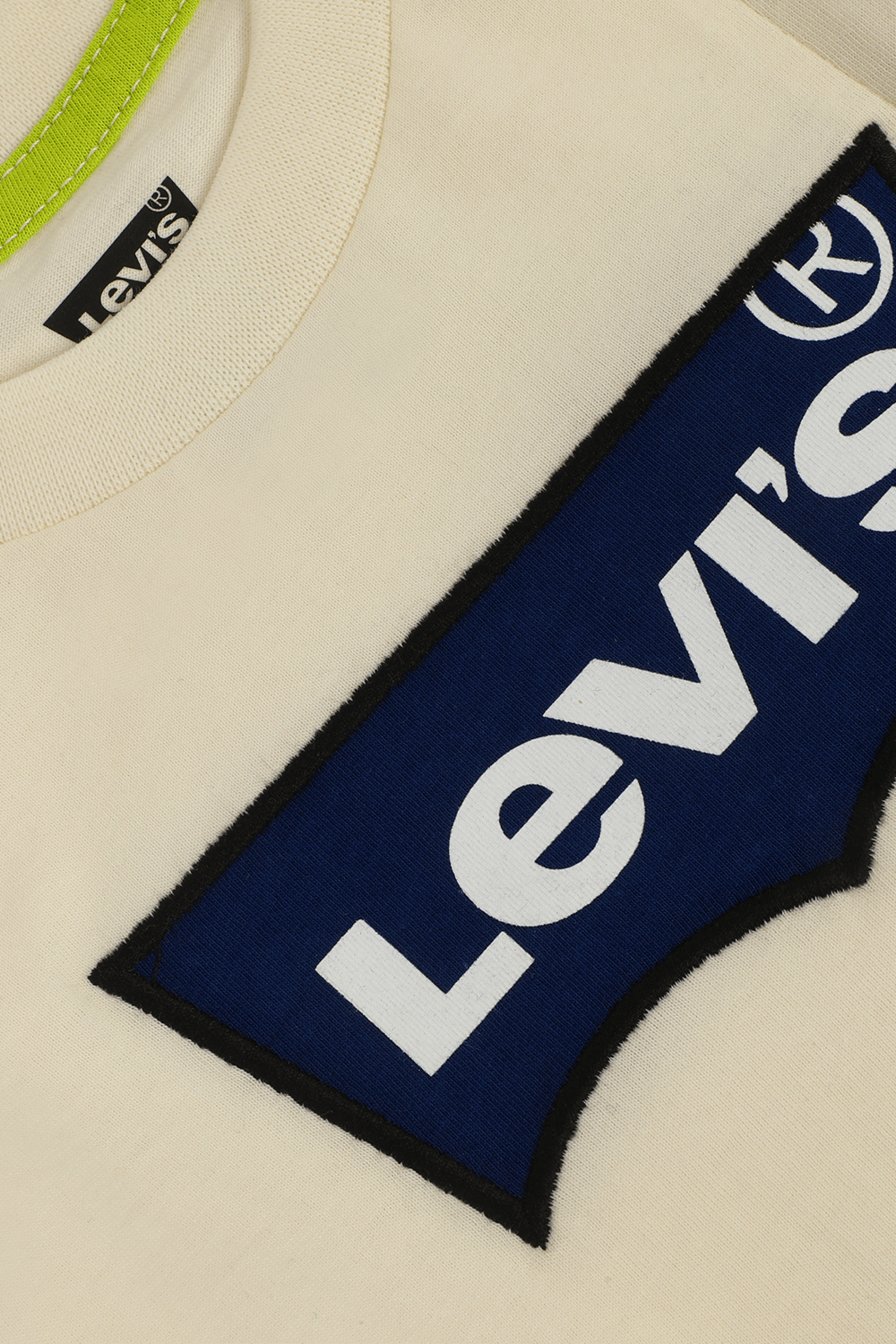 תמונה אחורית של גילאי 2-4 חולצת טי קולור בלוק עם הדפס לוגו