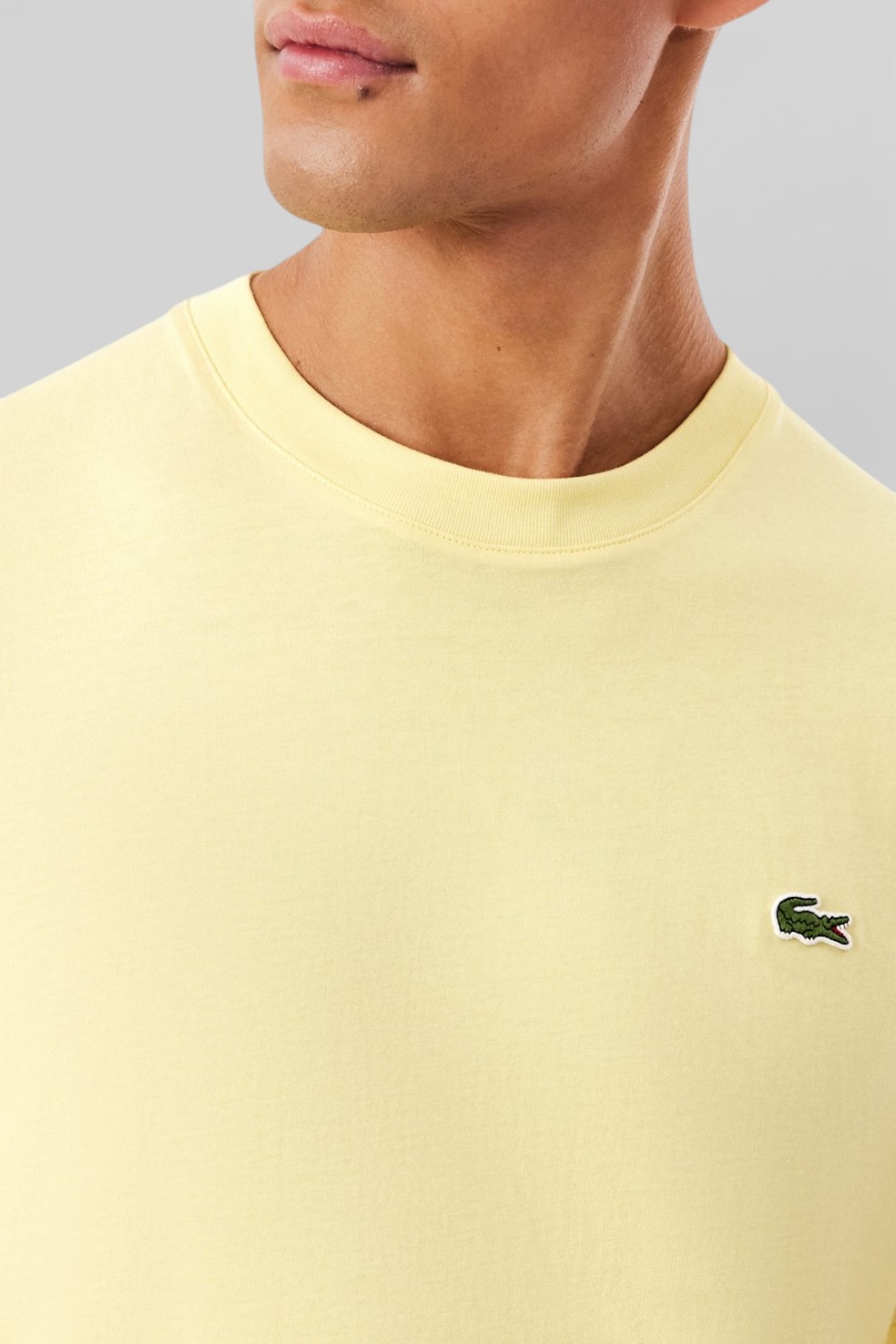 תמונת תקריב דוגמן של חולצת טי בגזרה ישרה