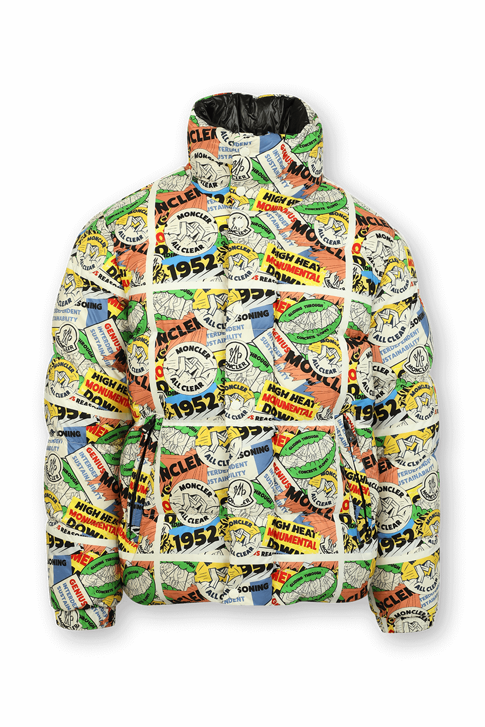 תמונה קידמית של מעיל פאפר דו צדדי בדגומה צבעונית