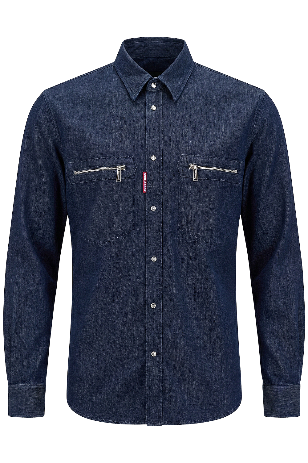 תמונה קידמית של חולצת ג'ינס מכופתרת