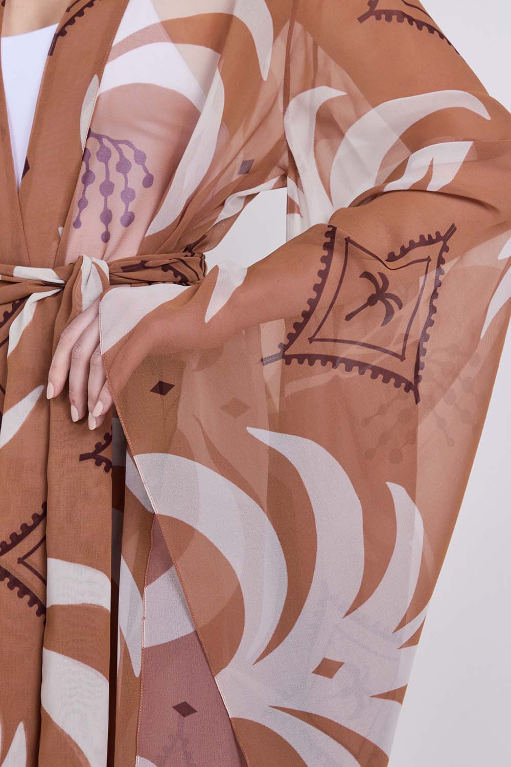 תמונת תקריב דוגמן של קימונו