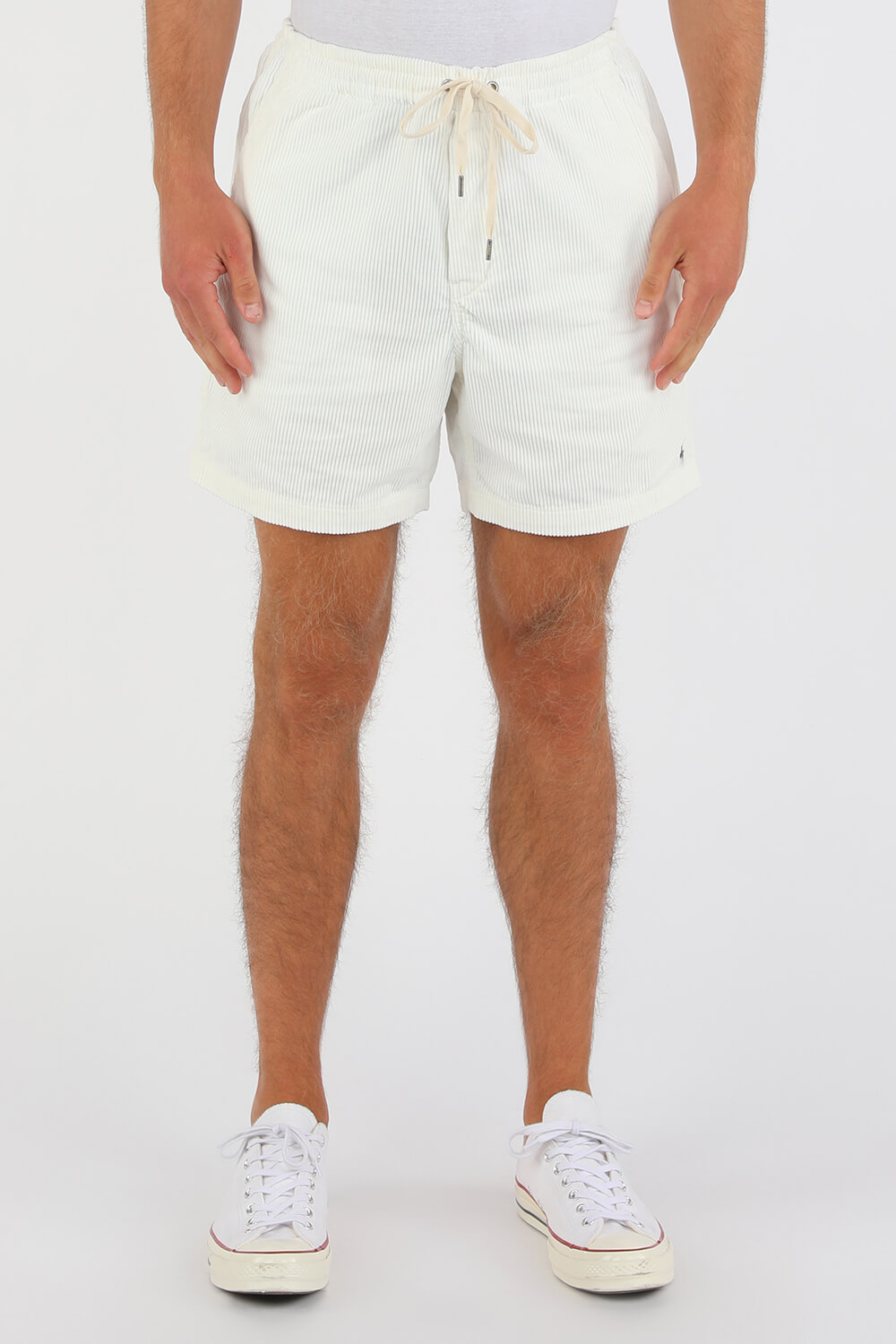 Drawstring Corduroy Shorts in White POLO RALPH LAUREN