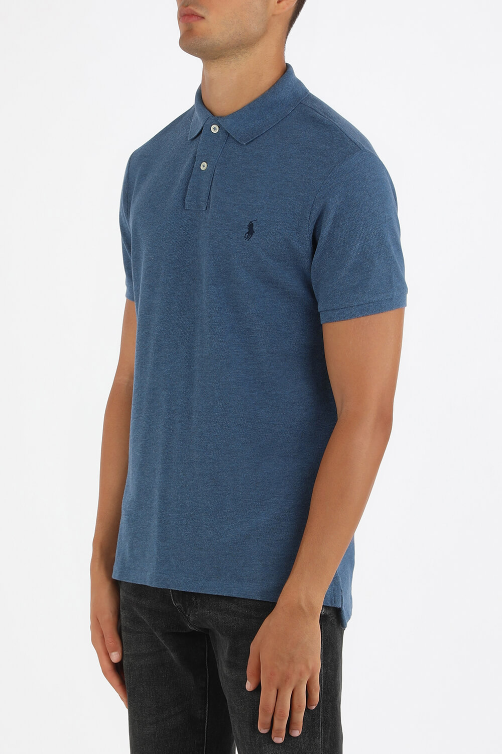 Short Sleeves Knit Polo Shirt in Royal Blue POLO RALPH LAUREN