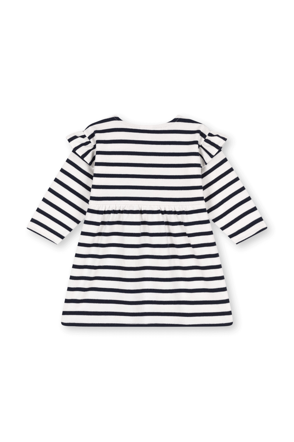 תמונה אחורית של שמלת פסים מכותנת ג'רסי - גילאי 18-36 חודשים