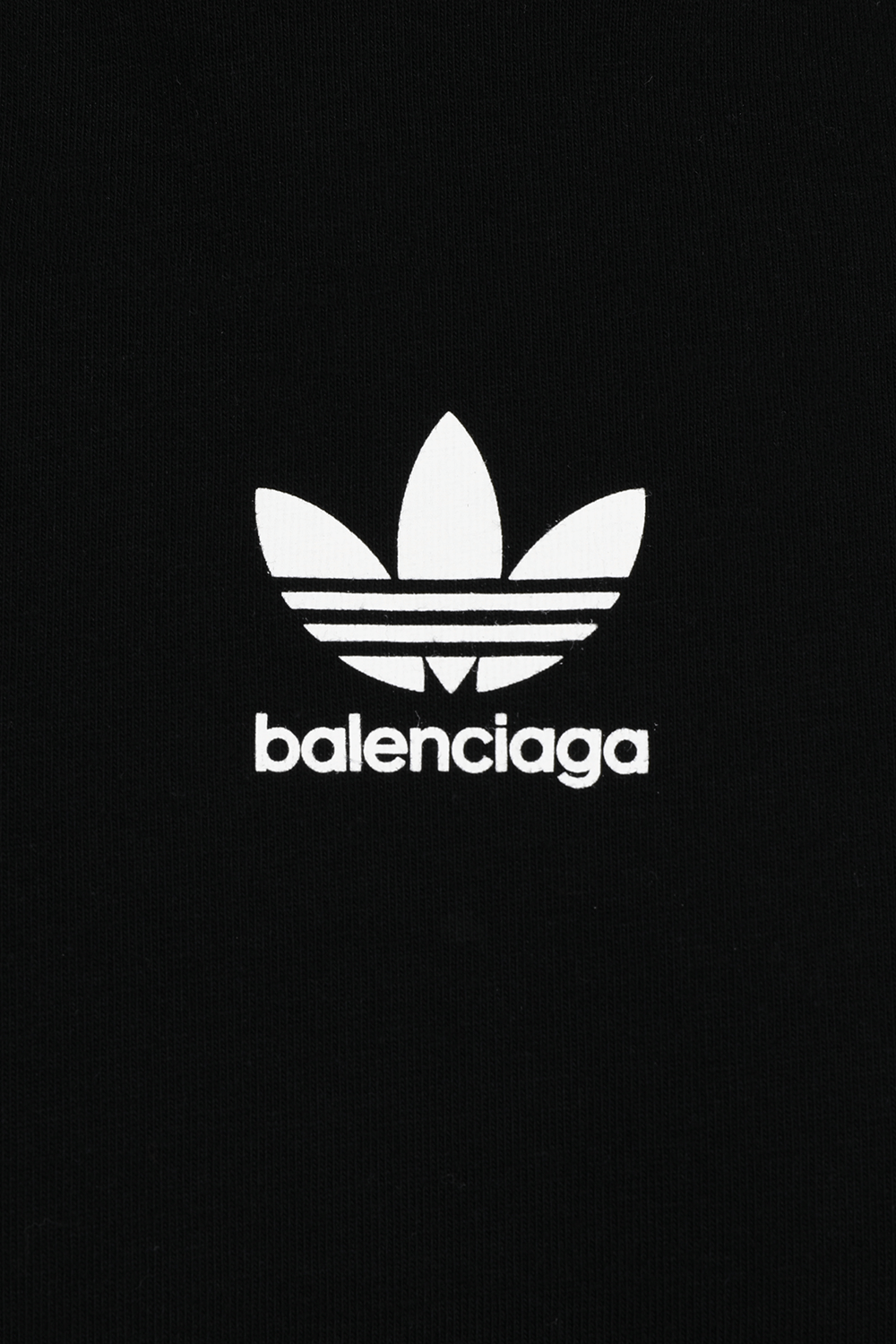 תמונה אחורית של בלנסיאגה X אדידס חולצת טי עם עיטורי פסים