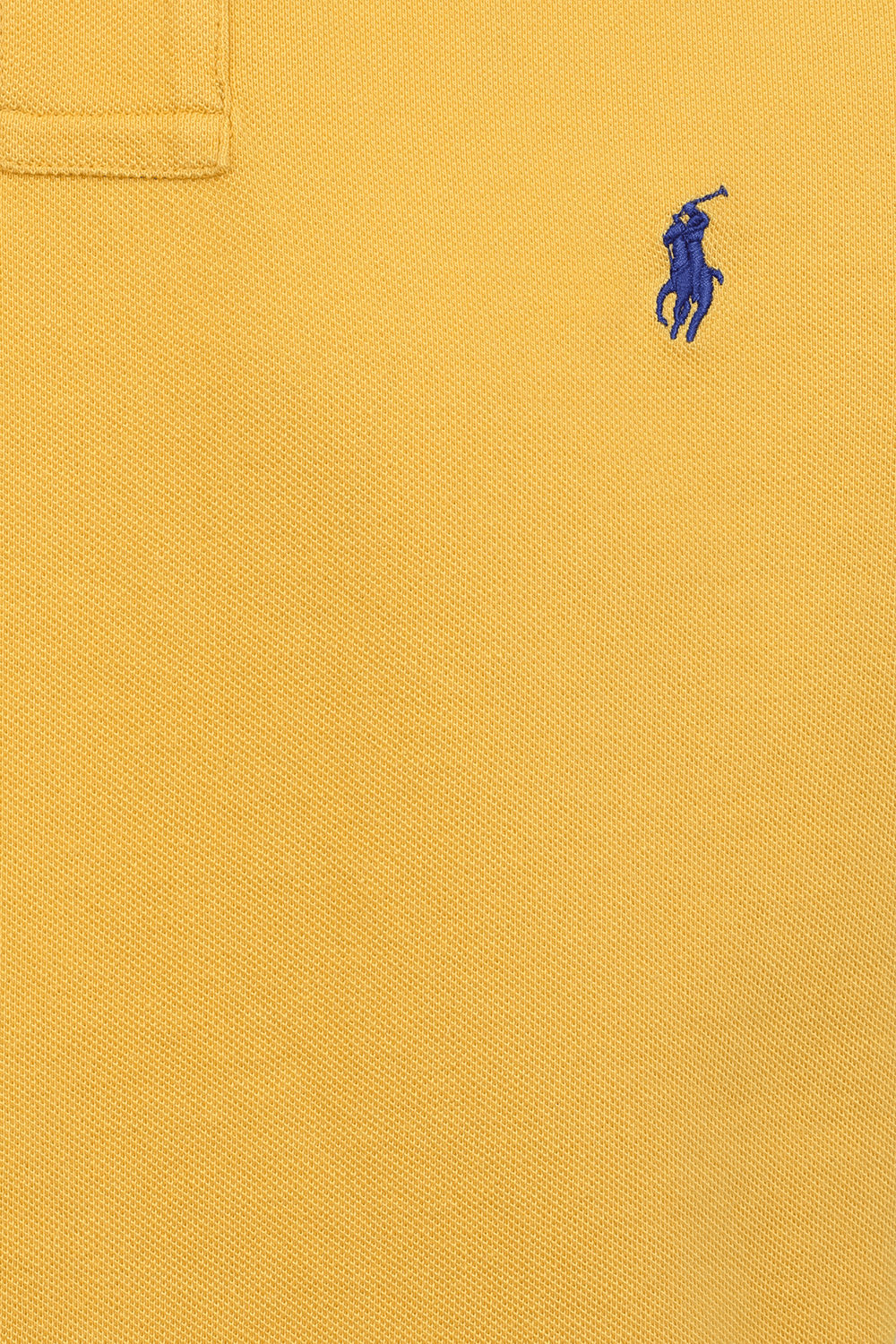 תמונה אחורית של Short Sleeve 2 Buttons Polo Shirt in Yellow