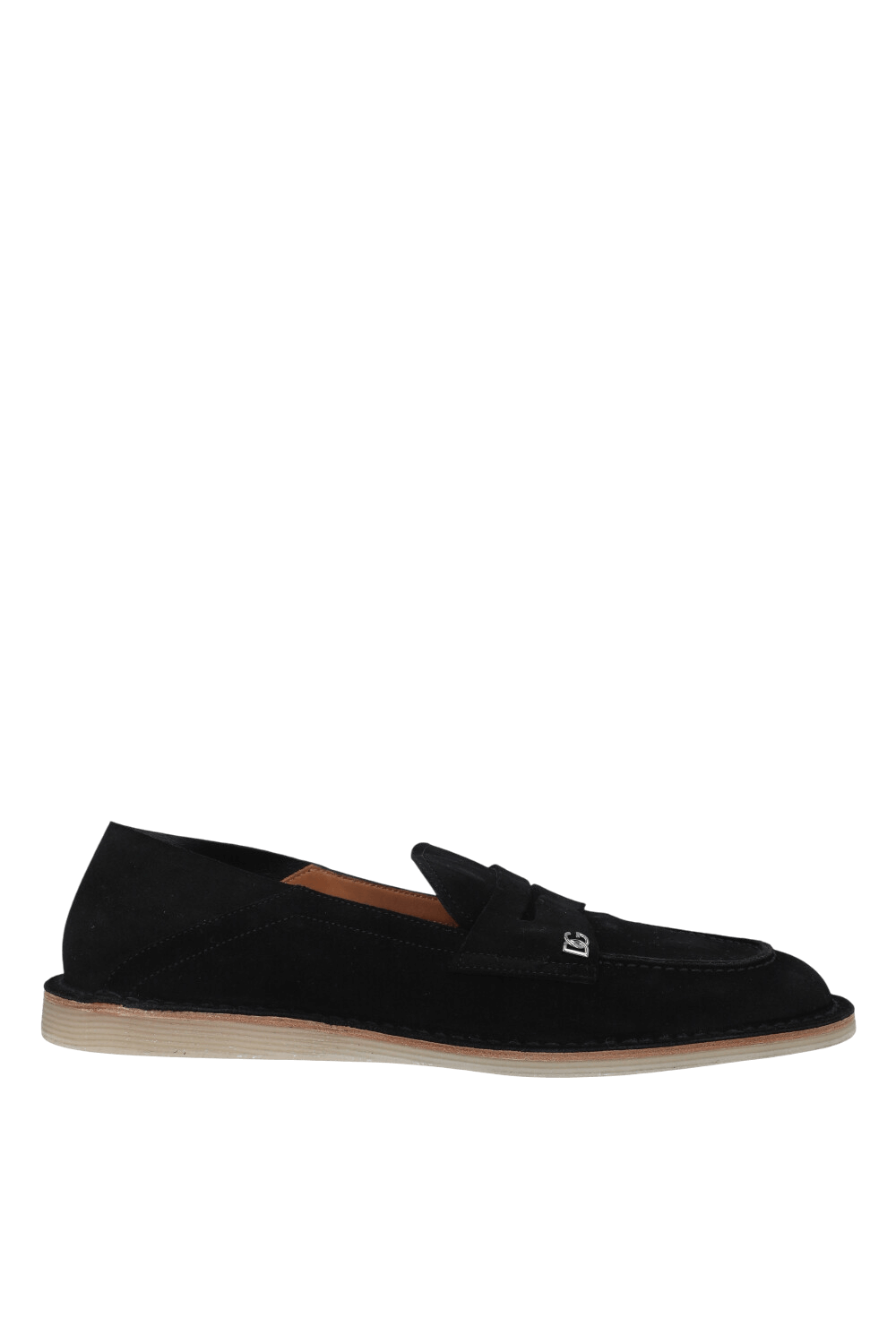 תמונה קידמית של נעלי מוקסינים זמש