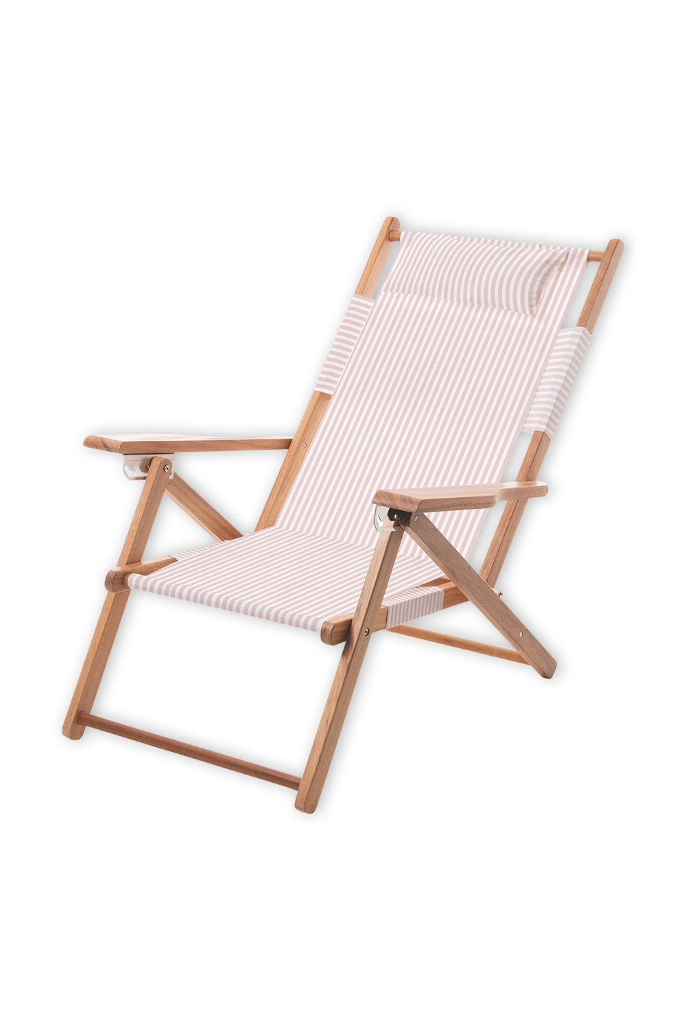 כיסא חוף טומי ורוד עם ידיות מעץ BUSINESS AND PLEASURE