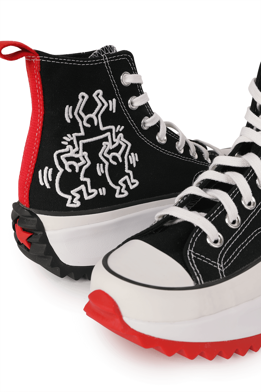תמונת תקריב של Converse X Keith Haring Run Star Hike in Black