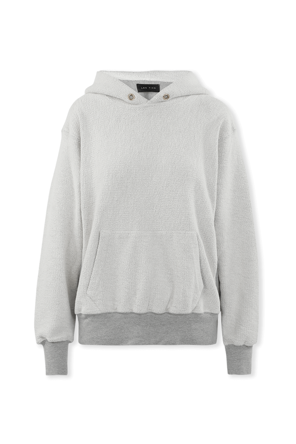 תמונה קידמית של סווטשירט קפוצ'ון בגוון אפור