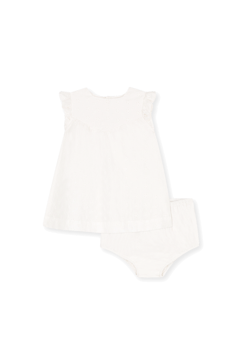 תמונת תקריב של סט שמלת תחרה ותחתונים - גילאי 18-38 חודשים