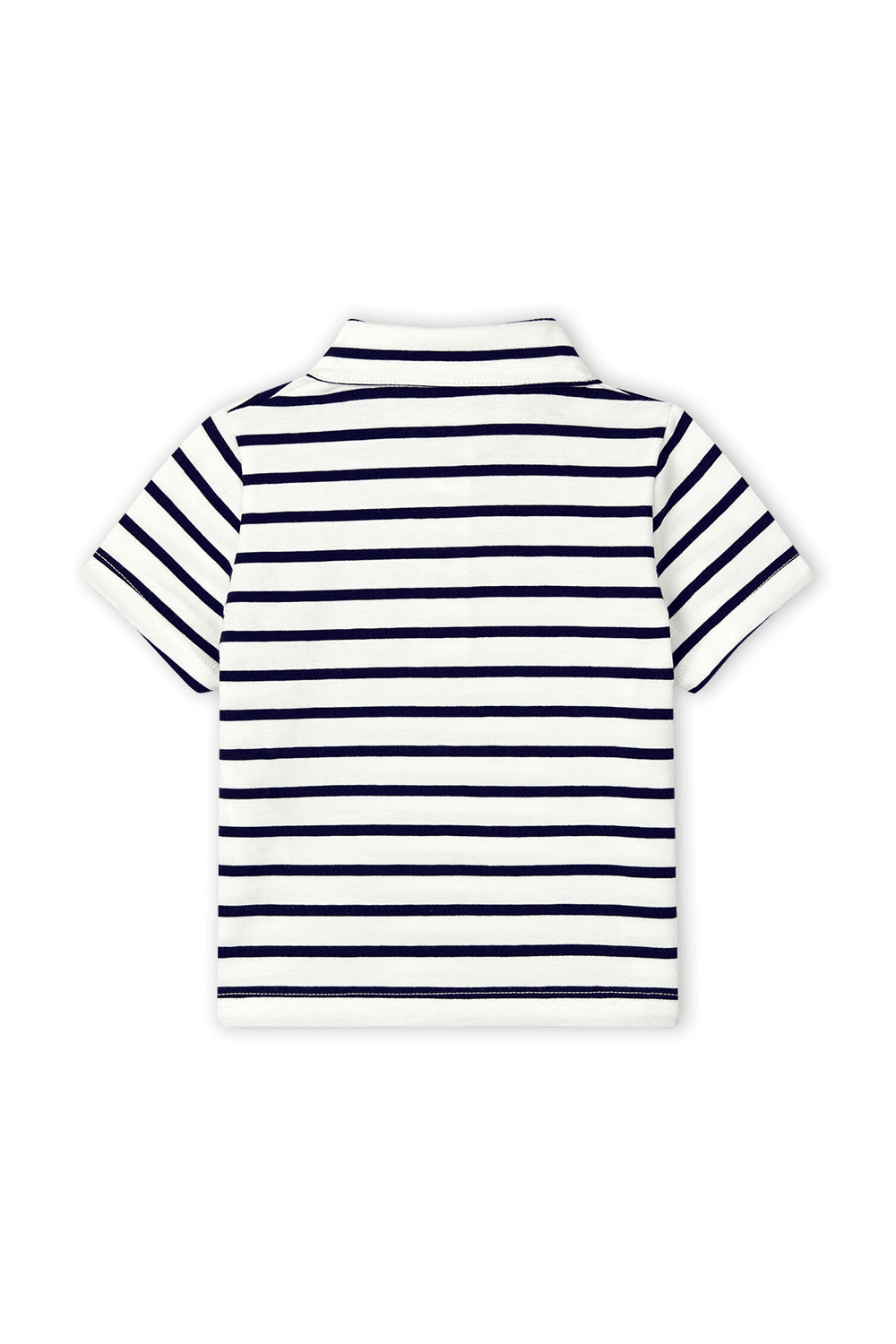 חולצת פולו פסים עם לוגו רקום - גילאי 3-12 חודשים PETIT BATEAU