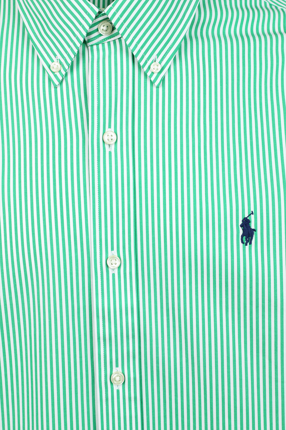 חולצת כפתורים ירוקה עם פרינט פסים POLO RALPH LAUREN