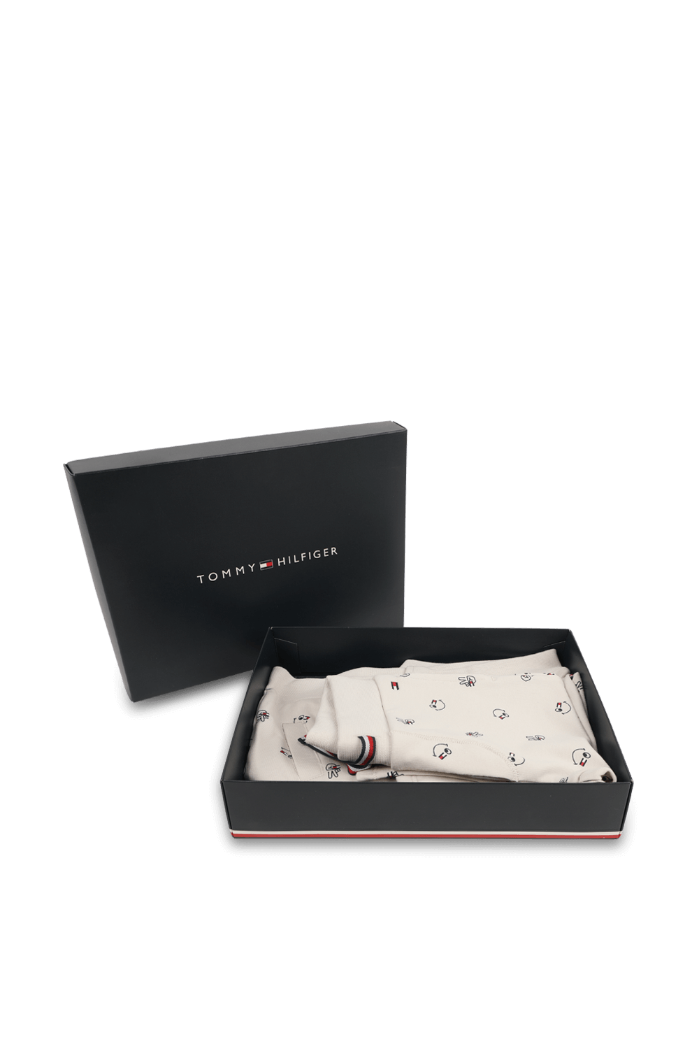 גילאי 6-24 חודשים מארז תינוקות סמיילי הכולל מכנסיים וקרדיגן בוון אוף וויט