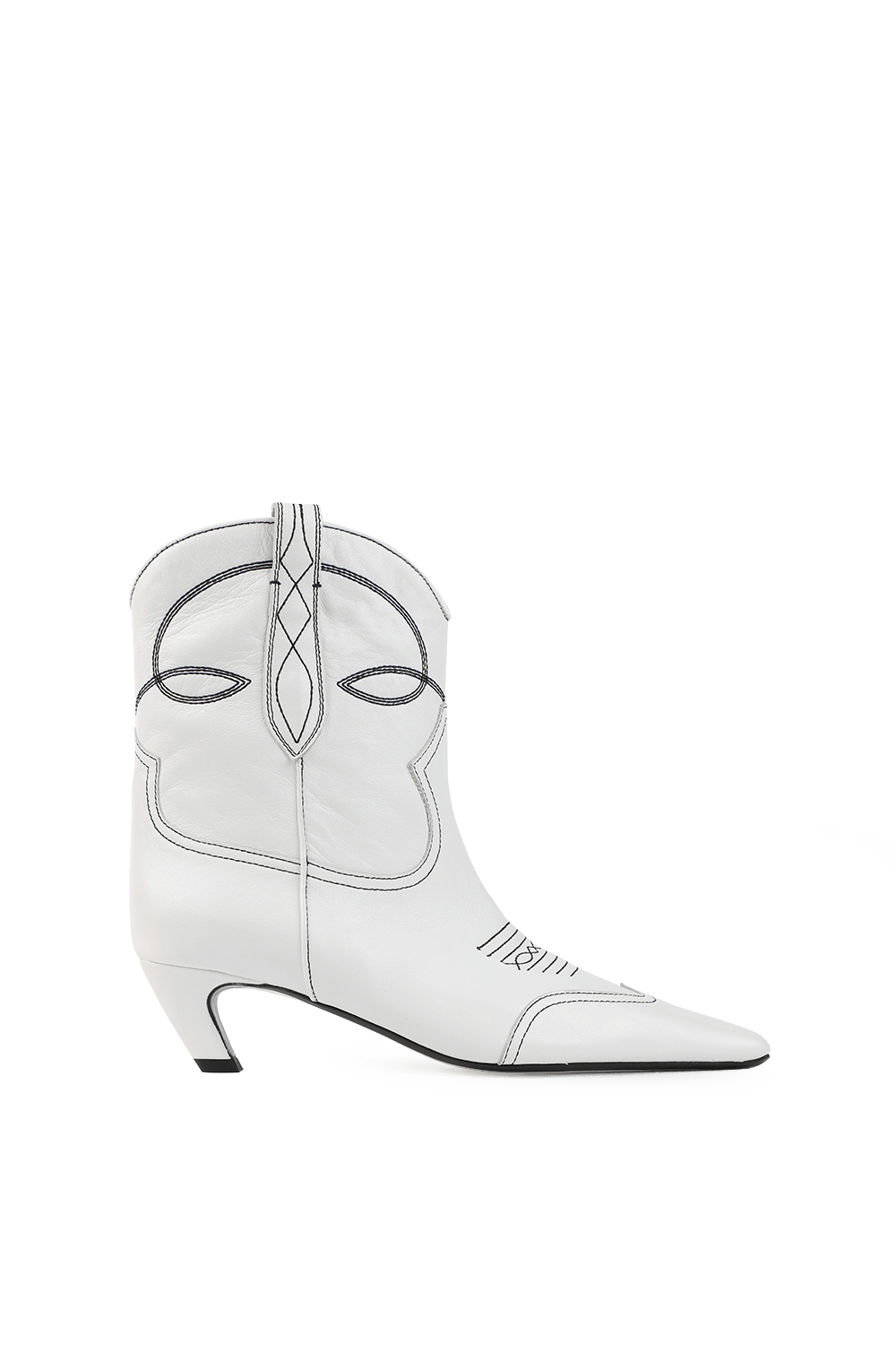 תמונה קידמית של Dallas Ankle Boots in White