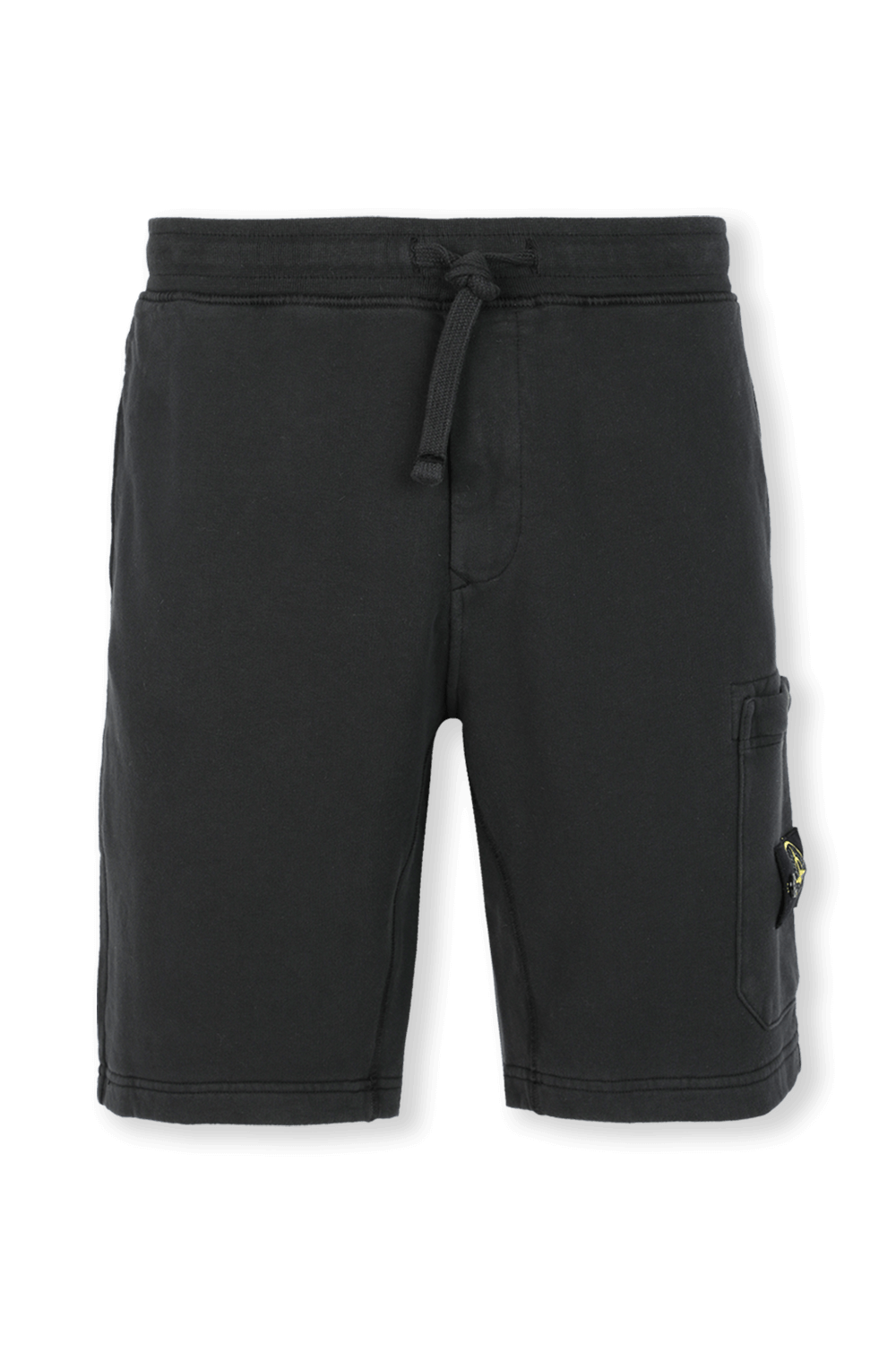 מכנסיים קצרים עם לוגו צידי בגוון שחור STONE ISLAND