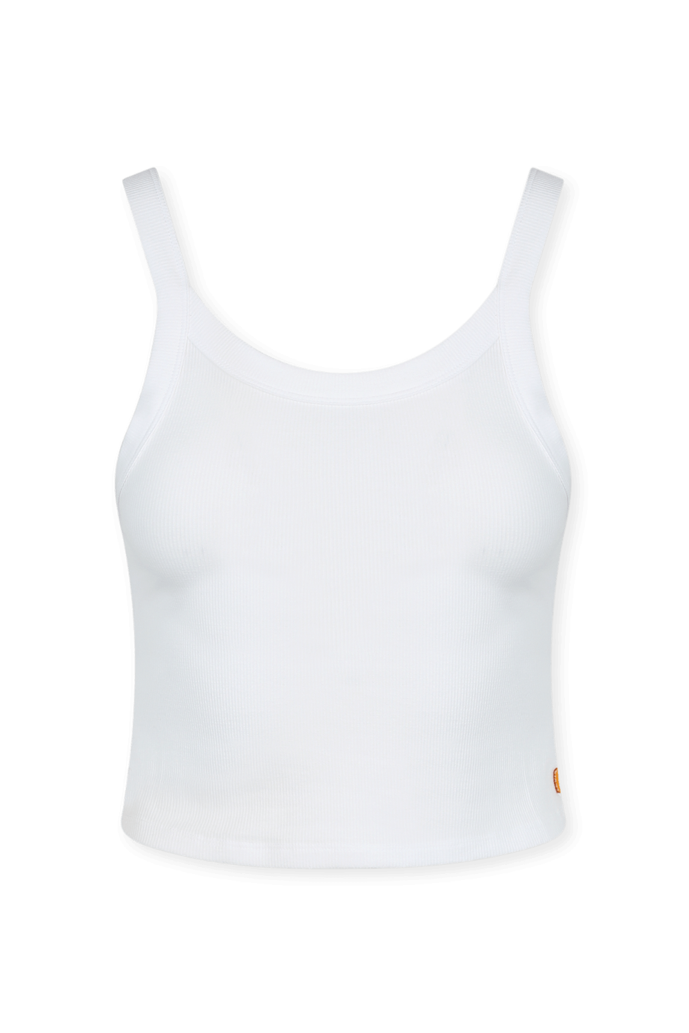 תמונה קידמית של גופייה בסריגת ריב