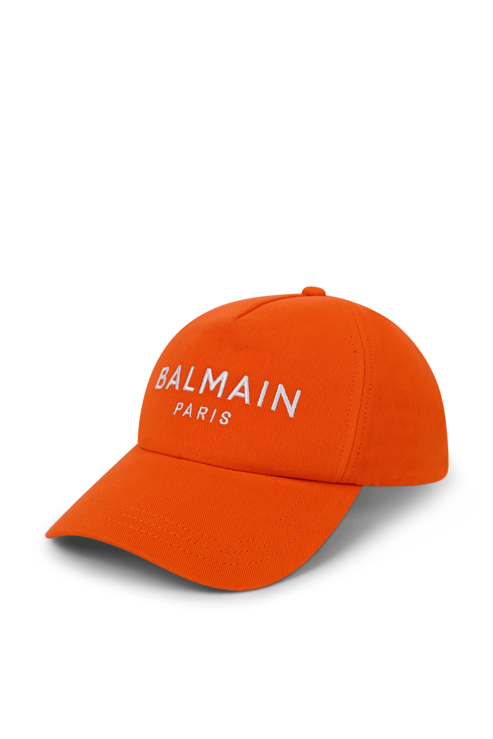כובע מצחייה כתום עם לוגו רקום BALMAIN