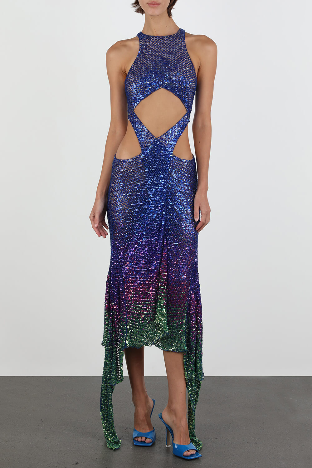 תמונת דוגמן קידמית של נעלי עקב אנאיס בגוון כחול