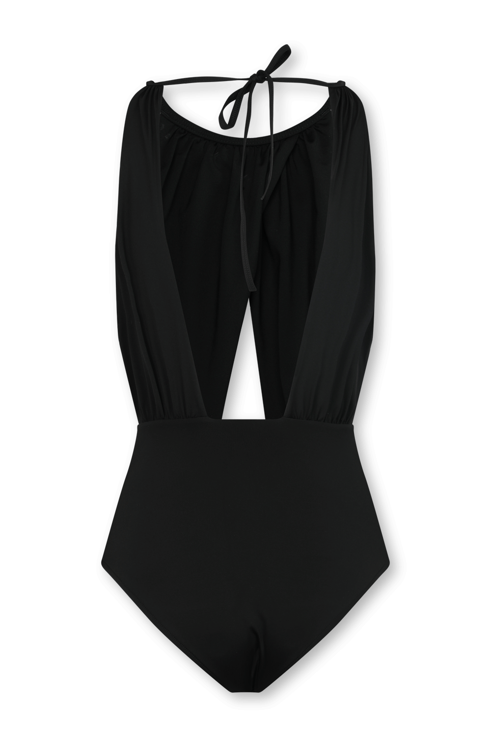 תמונה אחורית של בגד ים שלם קמילה בגוון שחור