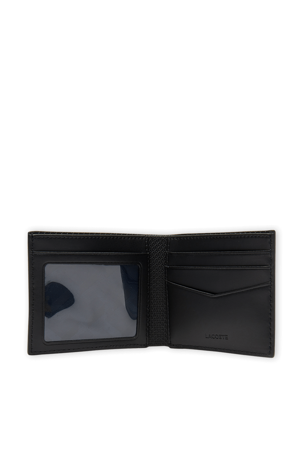 תמונה אחורית של Chantaco Pique Leather 3 Card Wallet In Black