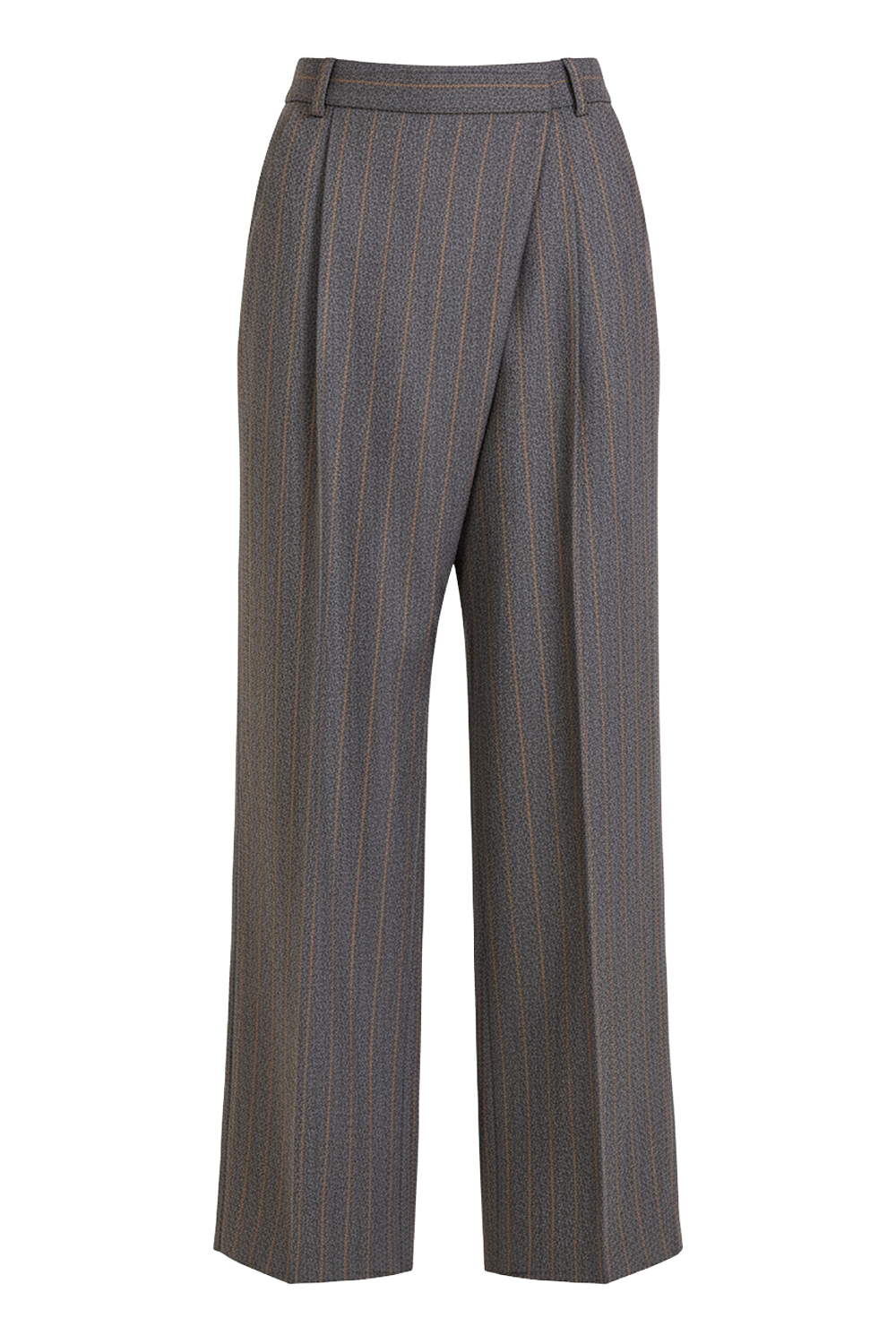 תמונה קידמית של מכנסי צמר עם פסים