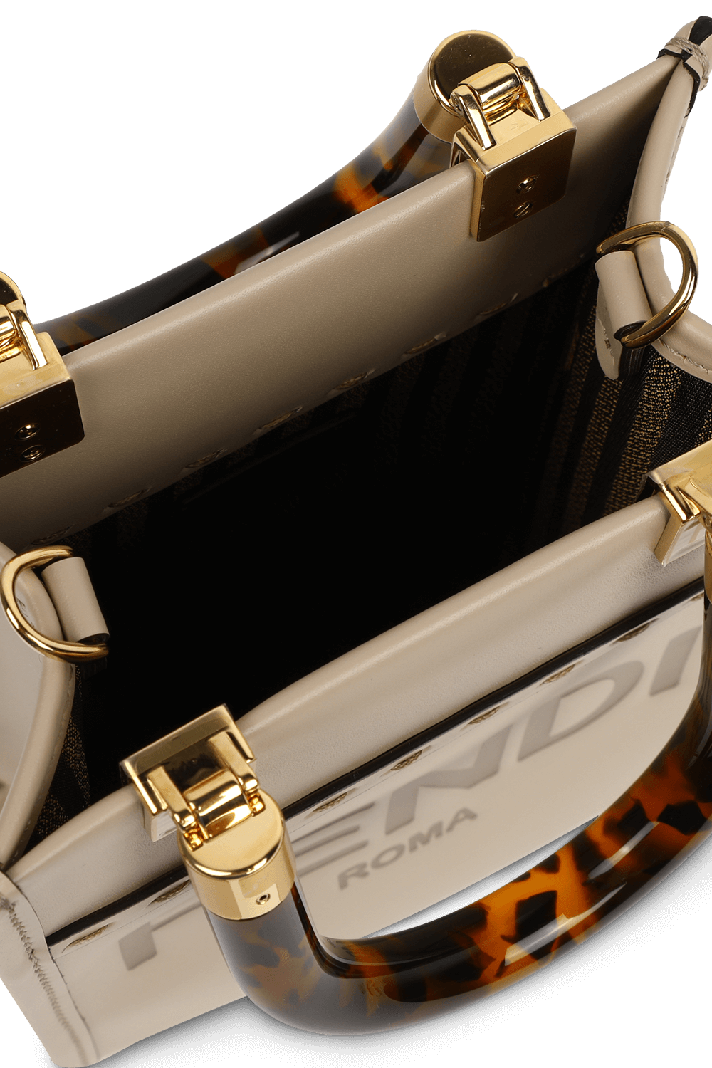 תמונת פנים של תיק רומא מעור עם לוגו