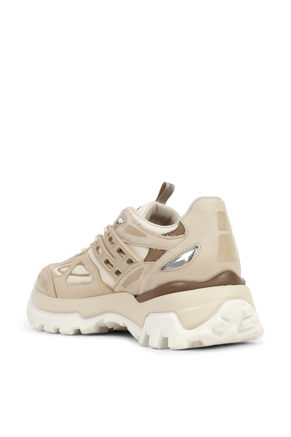 תמונה אחורית של נעלי ריצה מרתון בגוון בז'