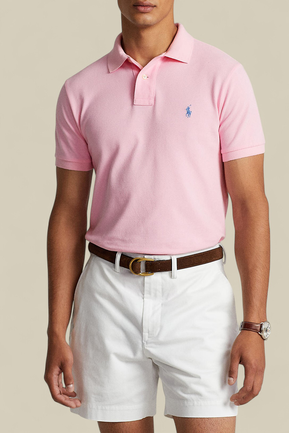 תמונת דוגמן קידמית של חולצת פולו סלים פיט