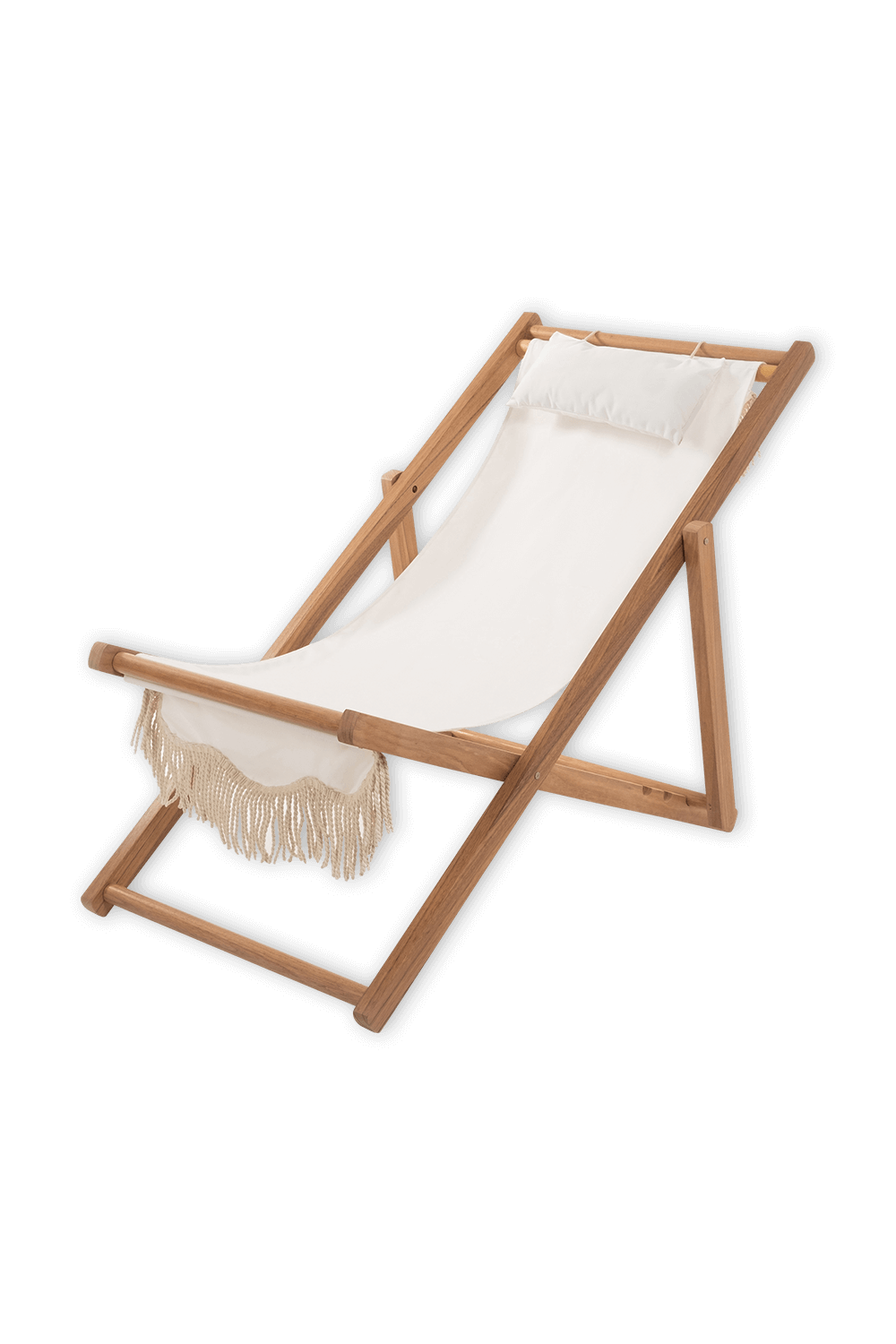 כיסא חוף מבד קלוע בלבן BUSINESS AND PLEASURE