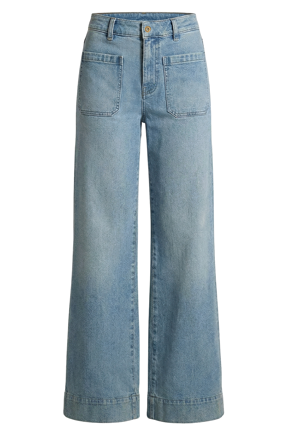 תמונה קידמית של מכנסי ג'ינס