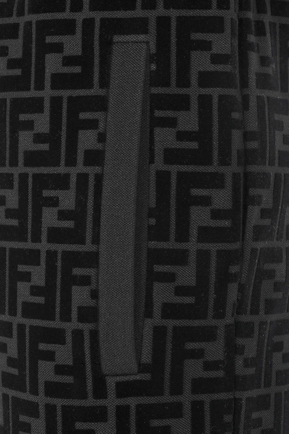 תמונה אחורית של Black Jogging Pants With All Over Logo