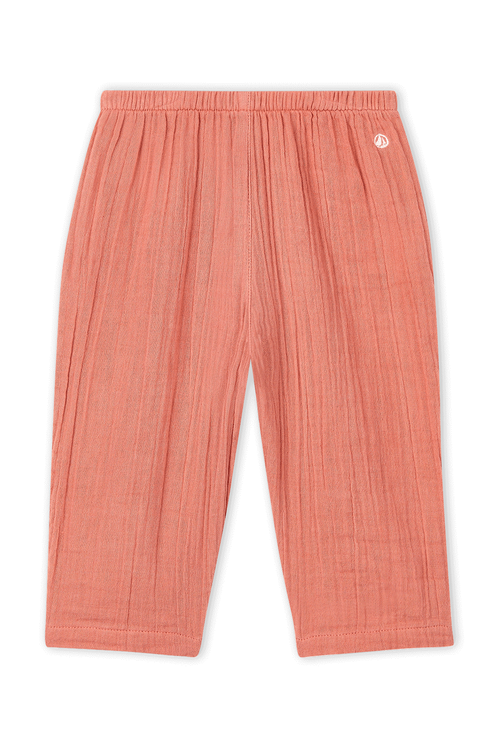 תמונה קידמית של גילאי 18-36 חודשים מכנסיים ורודים