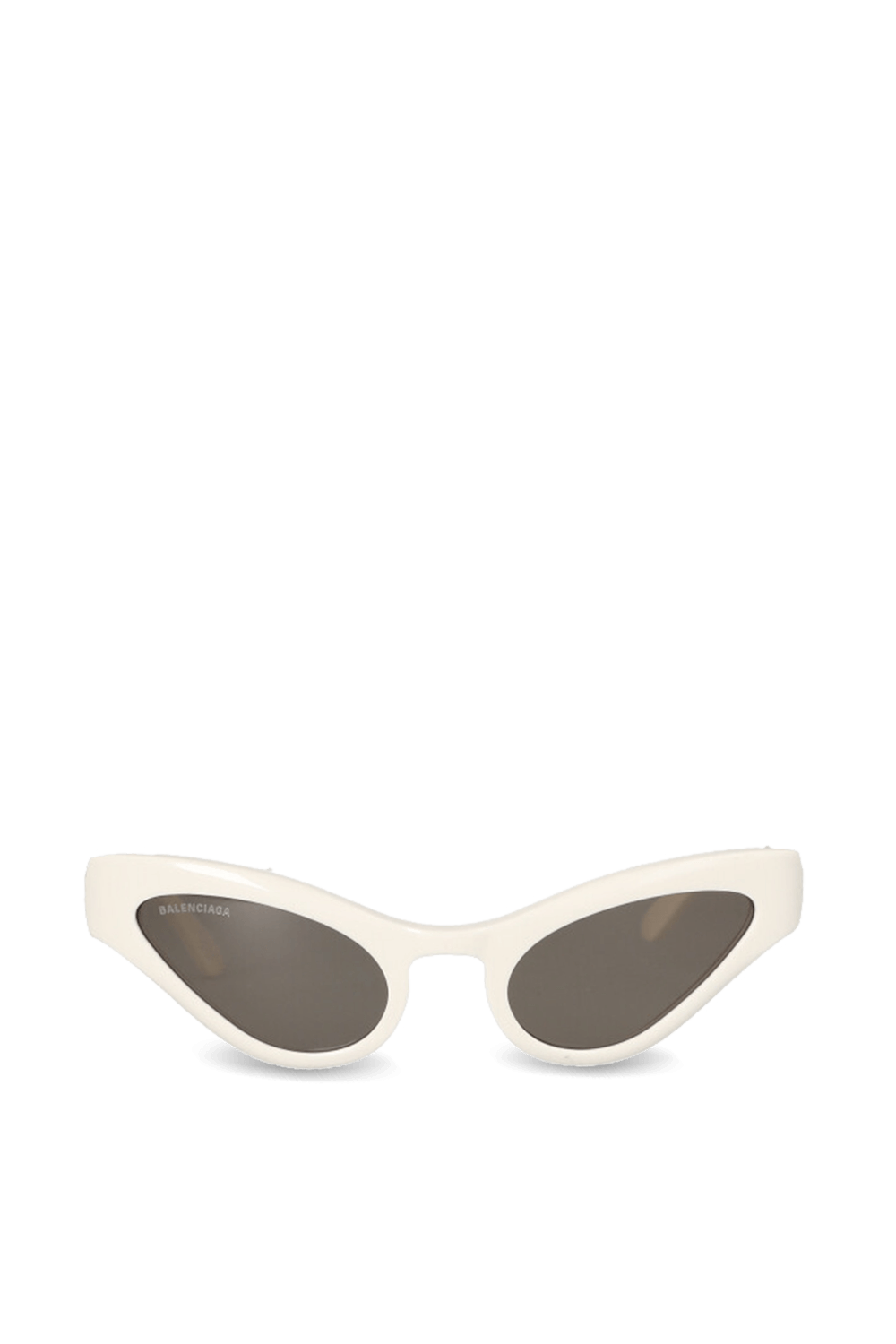 Cat Oval Logo Sunglasses in White image number null BALENCIAGA