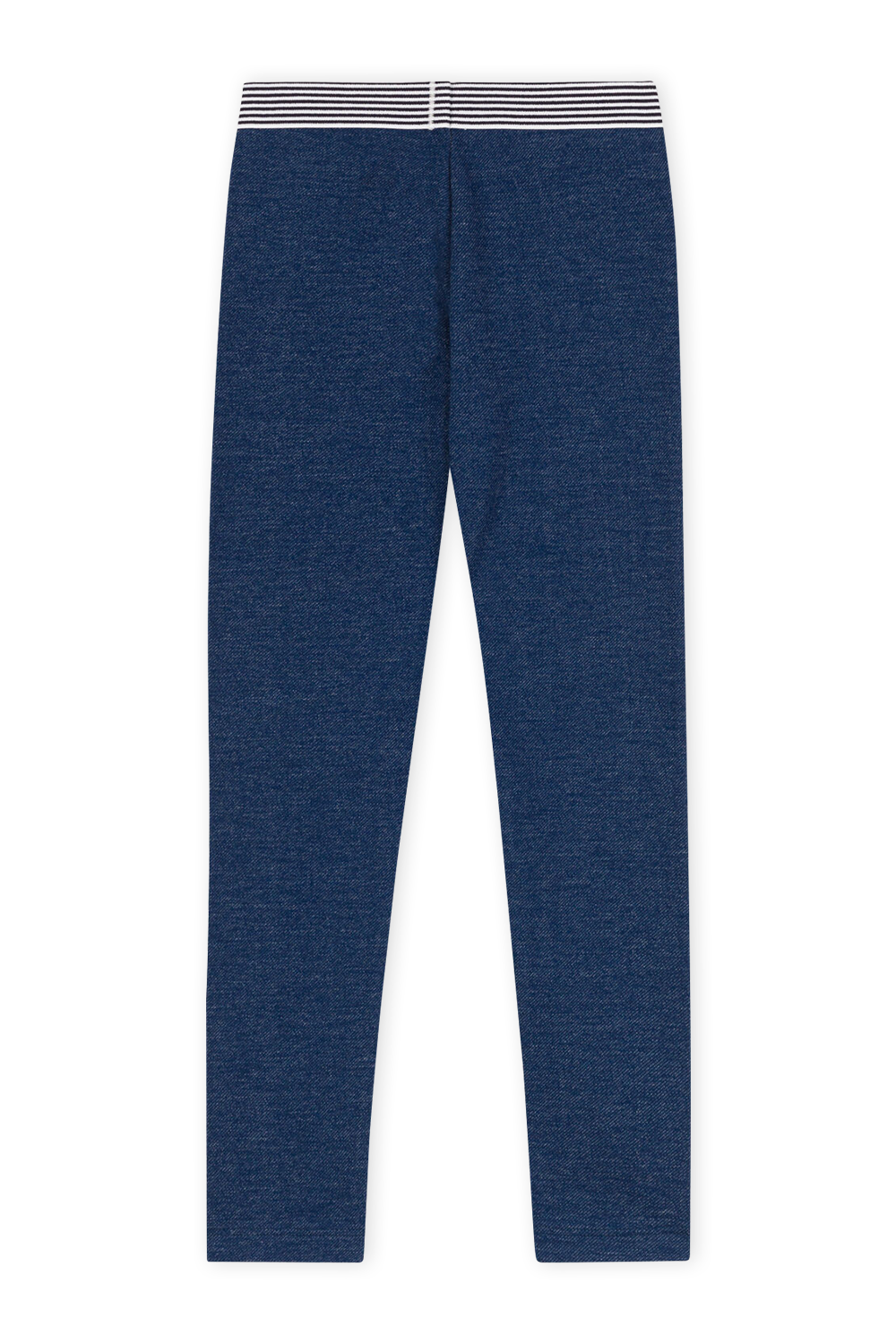 תמונה אחורית של מכנסי טייץ כחולים עם לוגו - גילאי 6-12