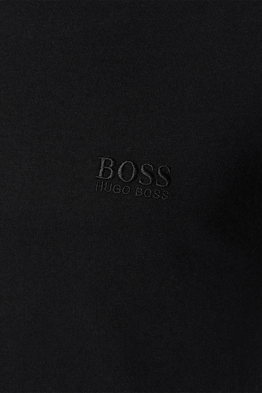 תמונת תקריב של Three Pack of V Neck Underwear Tee in Black Cotton