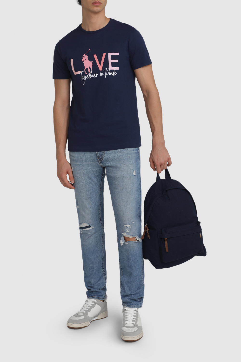 תמונת דוגמן קידמית של תיק גב מכותנה