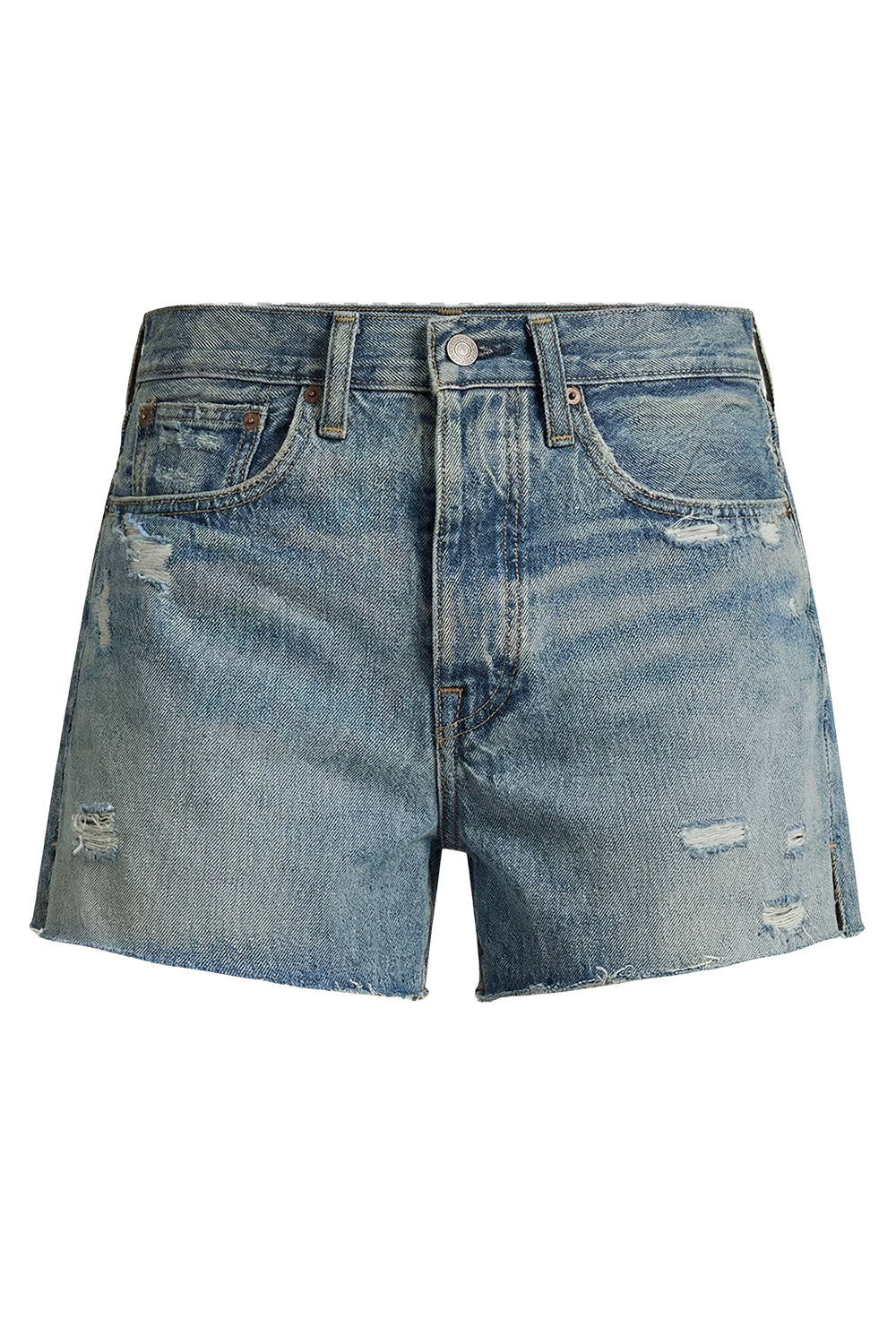 תמונה קידמית של מכנסיים קצרים מג'ינס