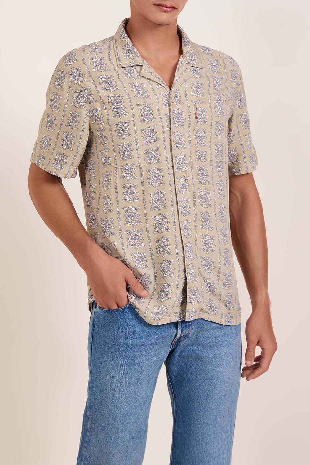 תמונת דוגמן קידמית של חולצת כפתורים