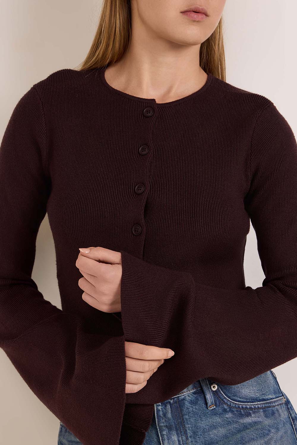 תמונת תקריב דוגמן של קרדיגן ריב