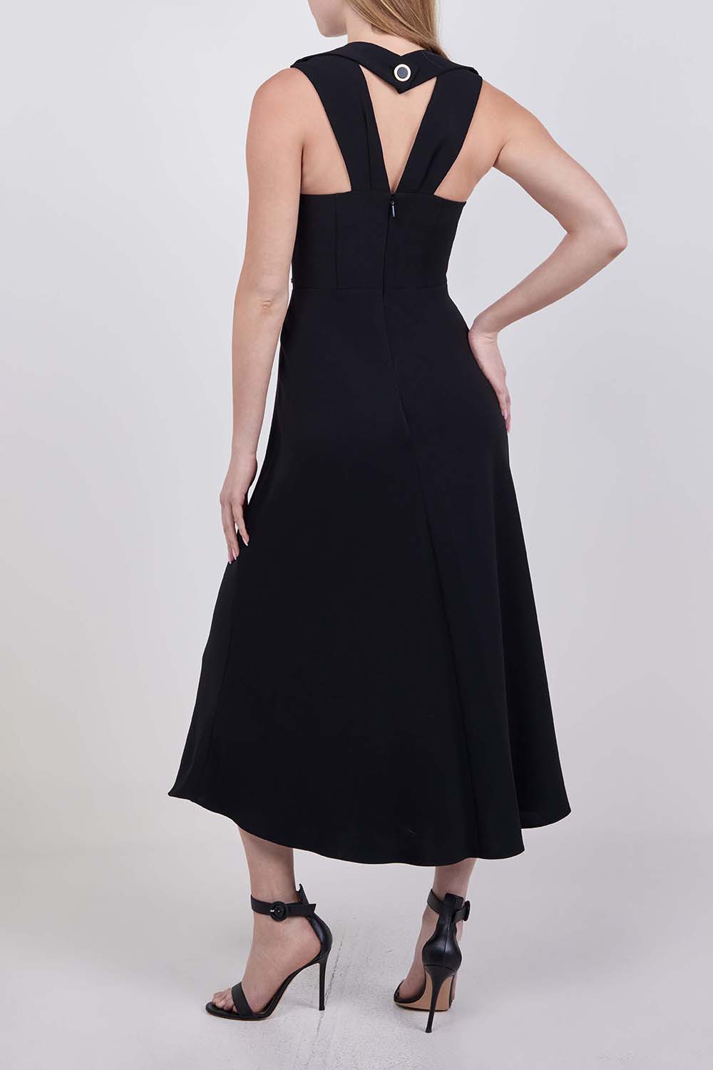 תמונת דוגמן אחורית של שמלת מידי