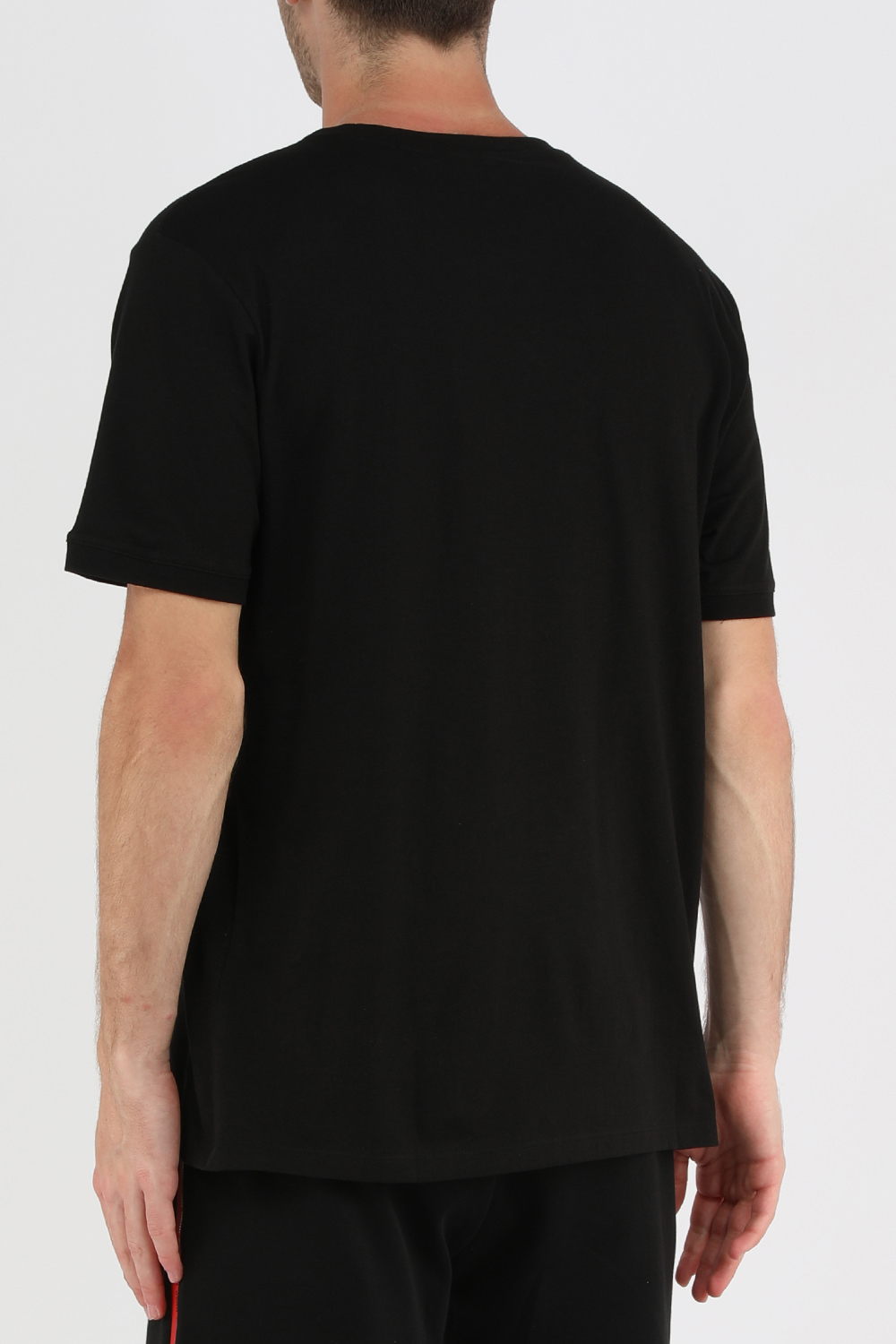 Black T-Shirt With Logo Label HUGO